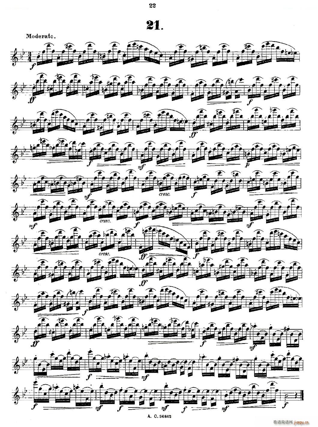 24首长笛练习曲 Op 21 之13 24 铜管(笛箫谱)10