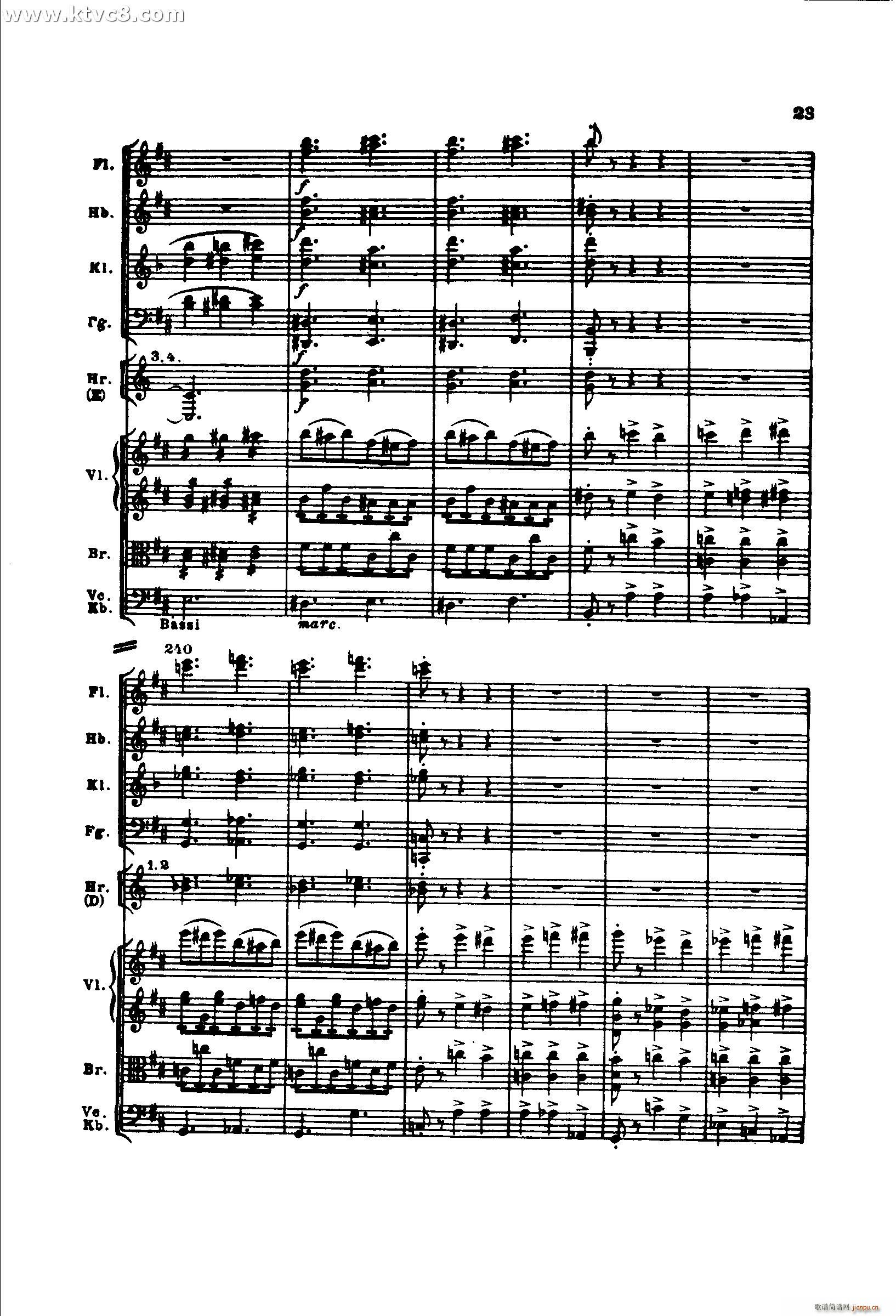 勃拉姆斯第二交响曲 第一乐章 不太快的快板(总谱)23