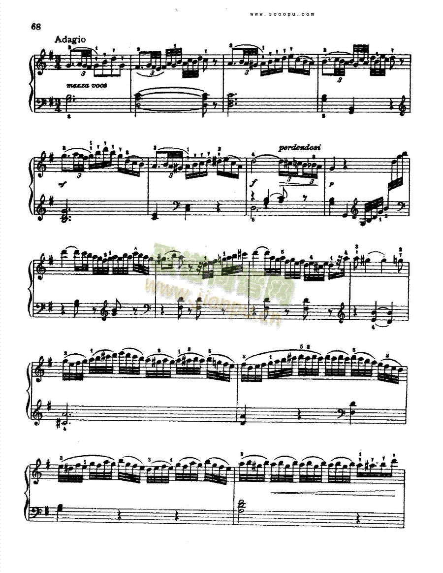 奏鸣曲八1778年出版键盘类钢琴(钢琴谱)5
