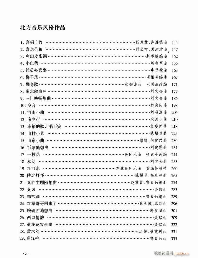 中國(guó)二胡名曲集錦南北音樂(lè)風(fēng)格 目錄1 60 2