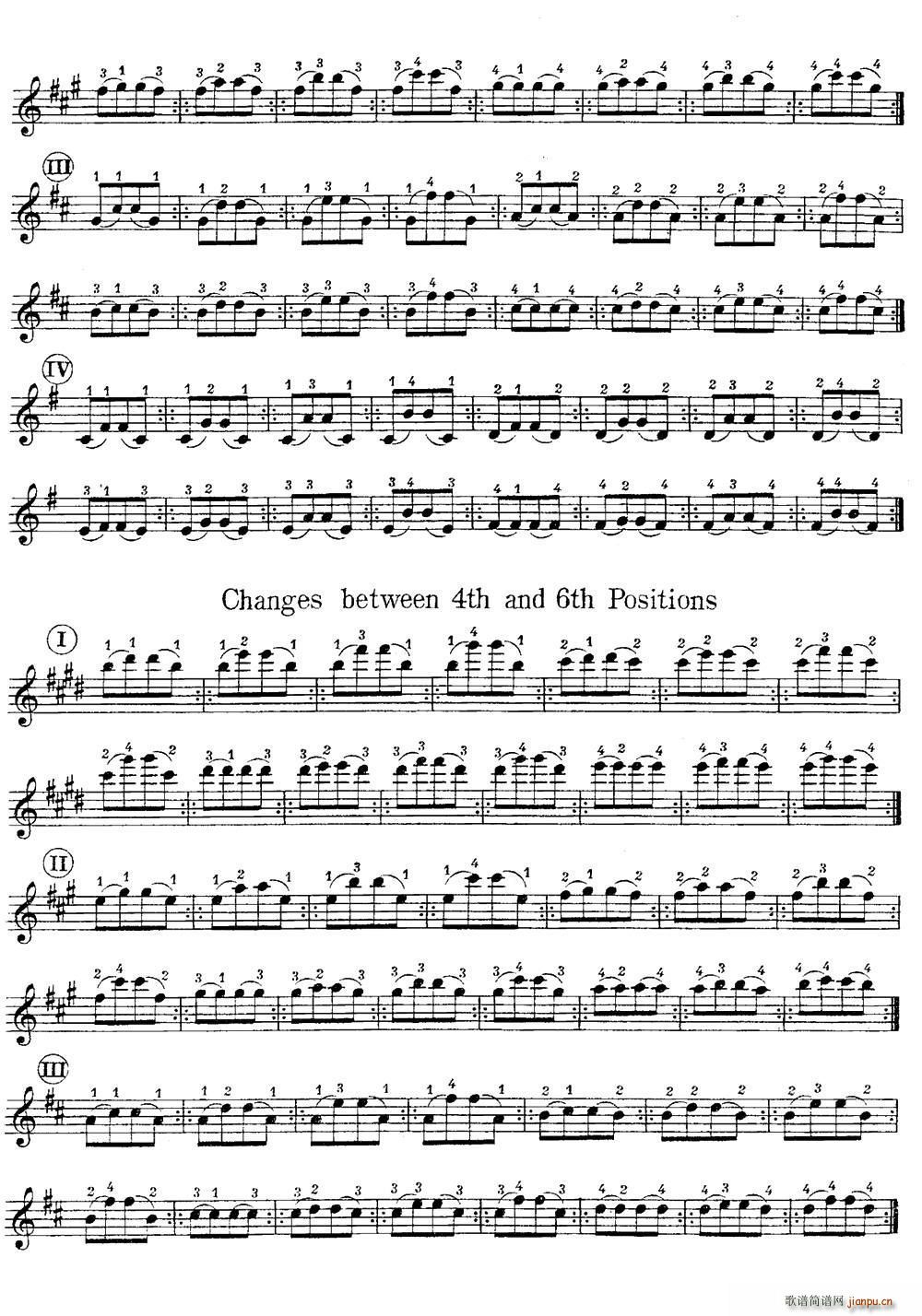 小提琴换把练习曲 第二部分 2