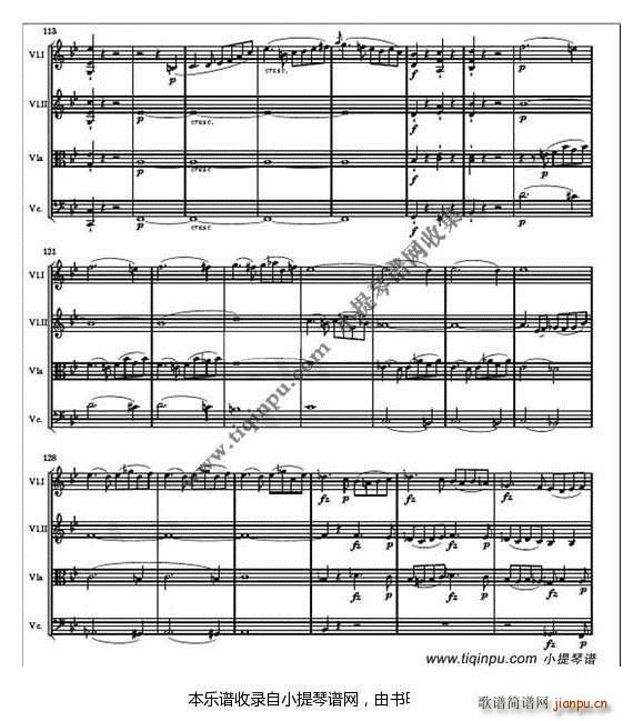 弦乐四重奏 海顿op76 4(总谱)8