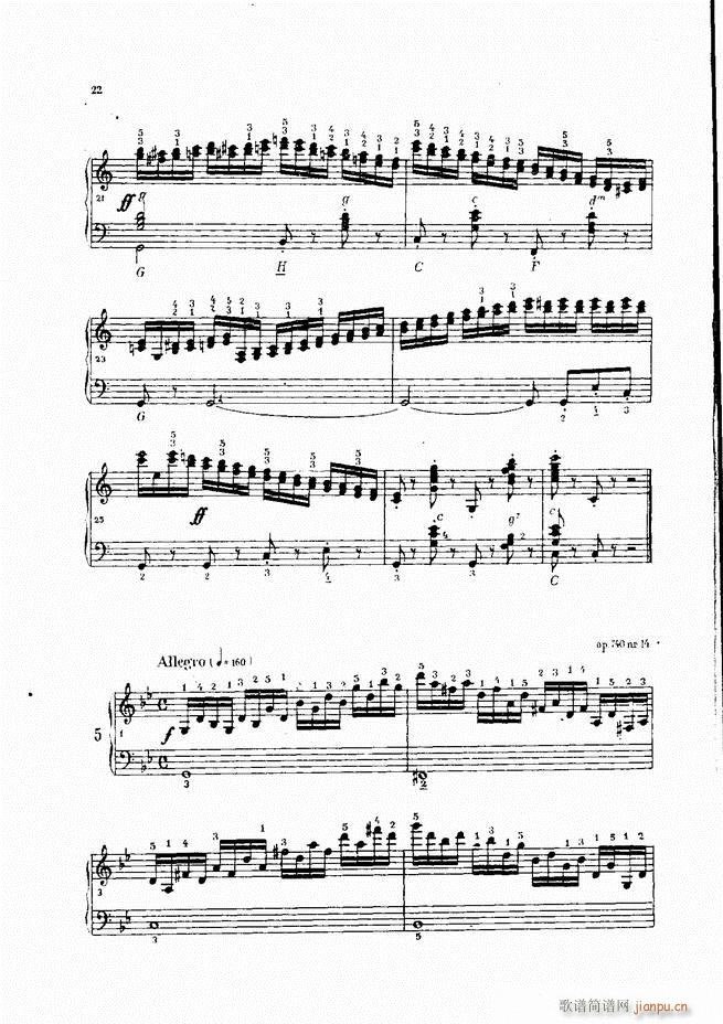 车尔尼手风琴练习曲集 Ⅳ(手风琴谱)22