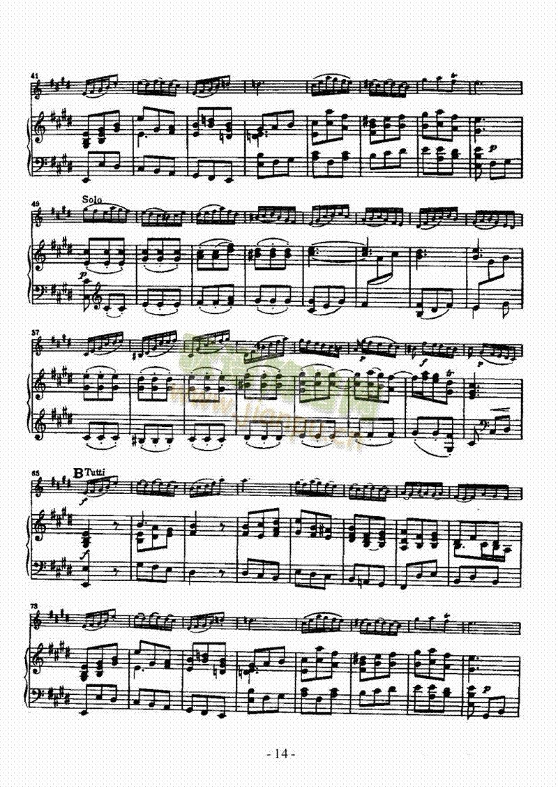 E大调小提琴协奏曲弦乐类小提琴(其他乐谱)14