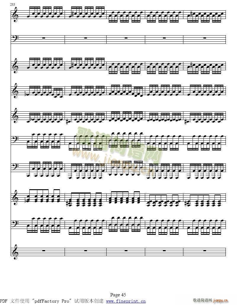 维瓦尔蒂 四季 夏 小提琴协奏曲41 48(小提琴谱)5