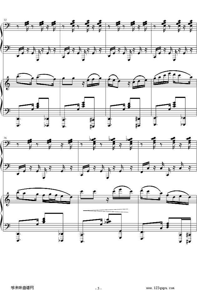 爵士双钢琴奏鸣曲第三乐章-米约(钢琴谱)5