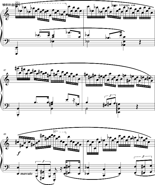练习曲Op.25No.11-肖邦(钢琴谱)8