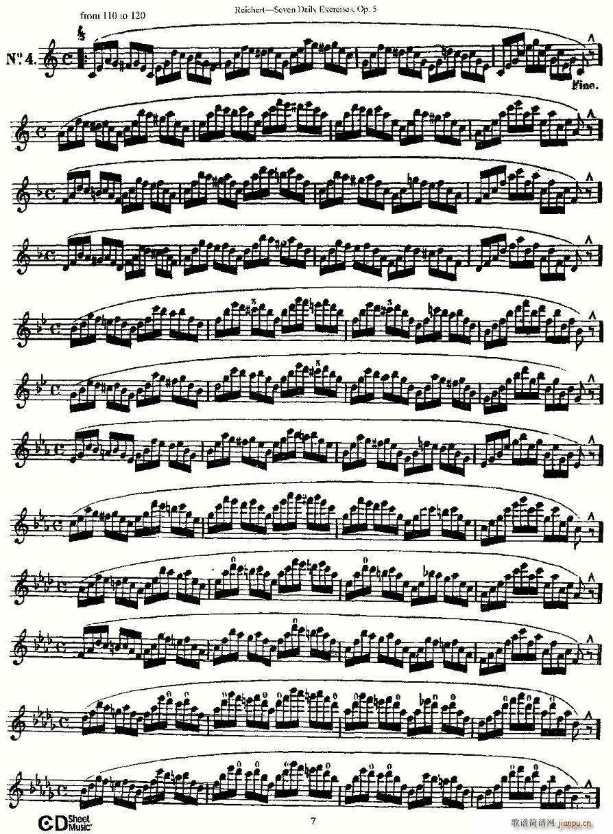 Seven Daily Exercises, Op.5(十字及以上)7