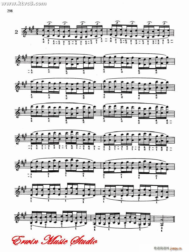 德米特里 康斯坦丁 多尼斯 24条小提琴三度和八度指法高级演练(小提琴谱)9