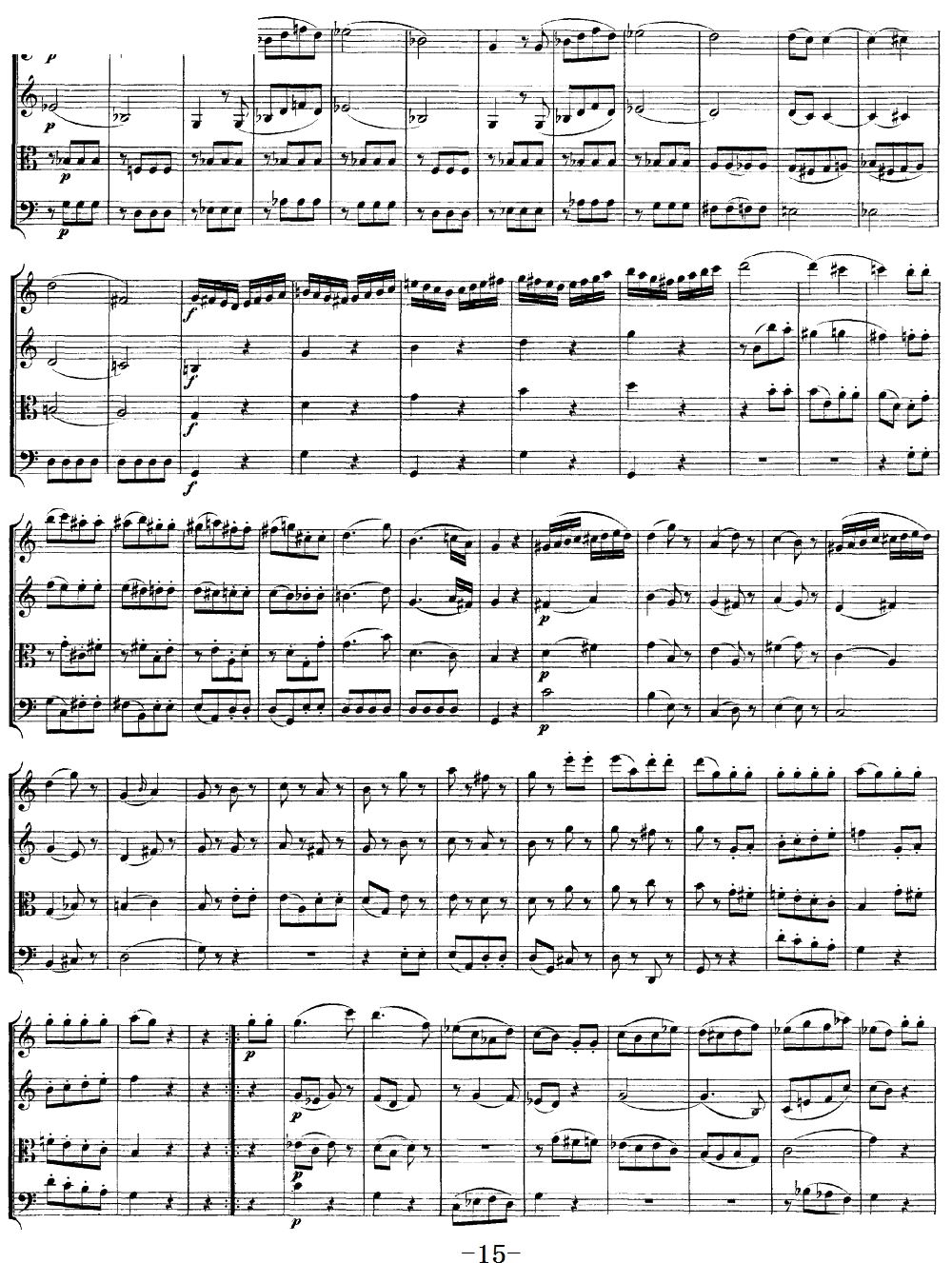 Mozart Quartet No 19 in C Major K 465(总谱)15