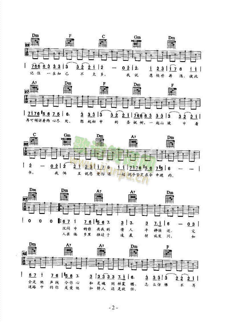 今天夜里總下雨吉他類流行 2