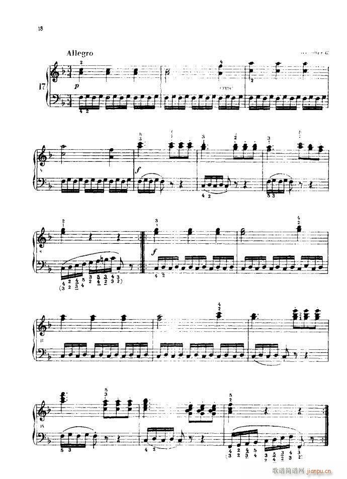 车尔尼手风琴练习曲集(手风琴谱)18