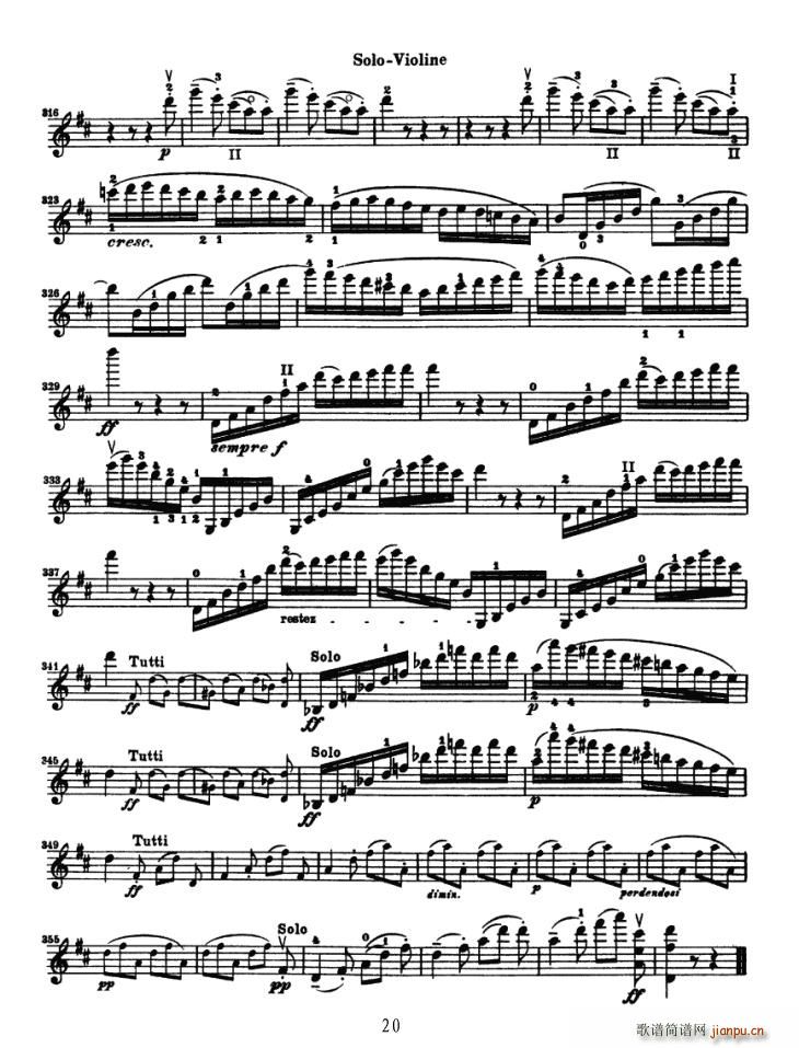 Konzert fur Violine(小提琴谱)20
