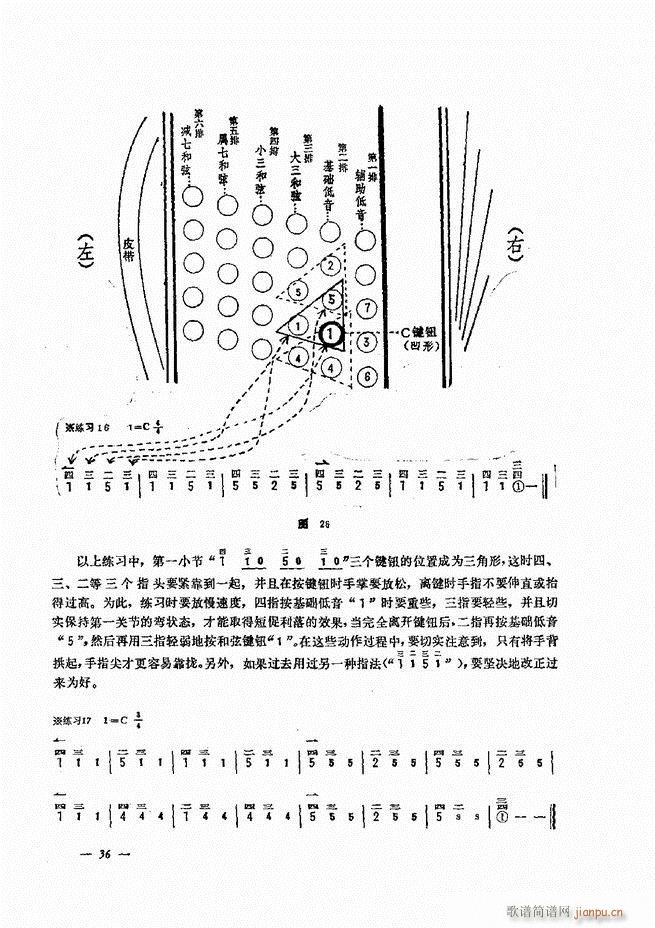 手风琴简易记谱法演奏教程 目录1 60(手风琴谱)41