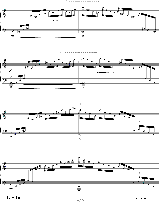 練習(xí)曲Op.10No.1-肖邦(鋼琴譜)5