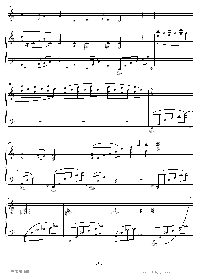 夜之歌--巖男潤子(鋼琴譜)8