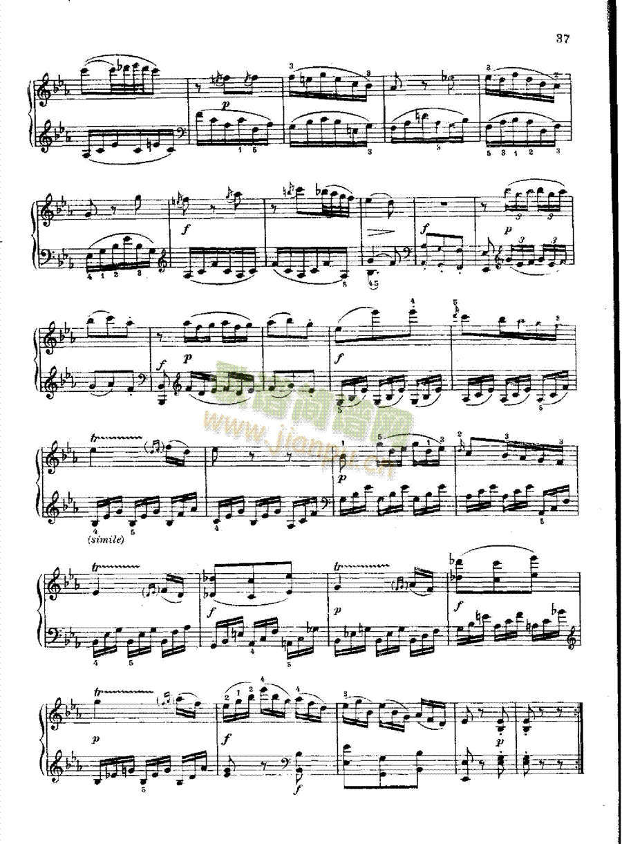 奏鸣曲Nr.281键盘类钢琴(钢琴谱)10