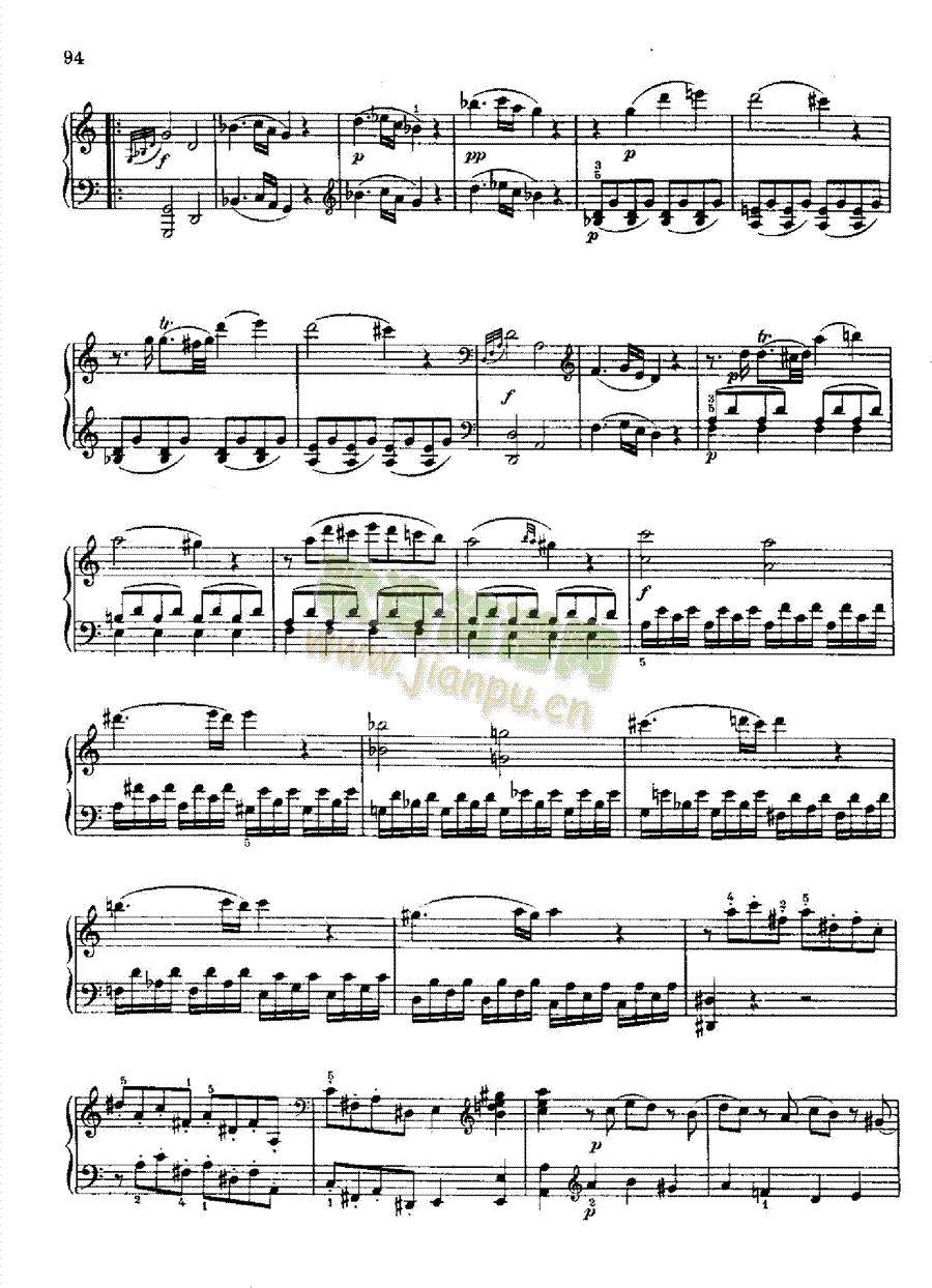 奏鸣曲Nr.309键盘类钢琴(钢琴谱)3