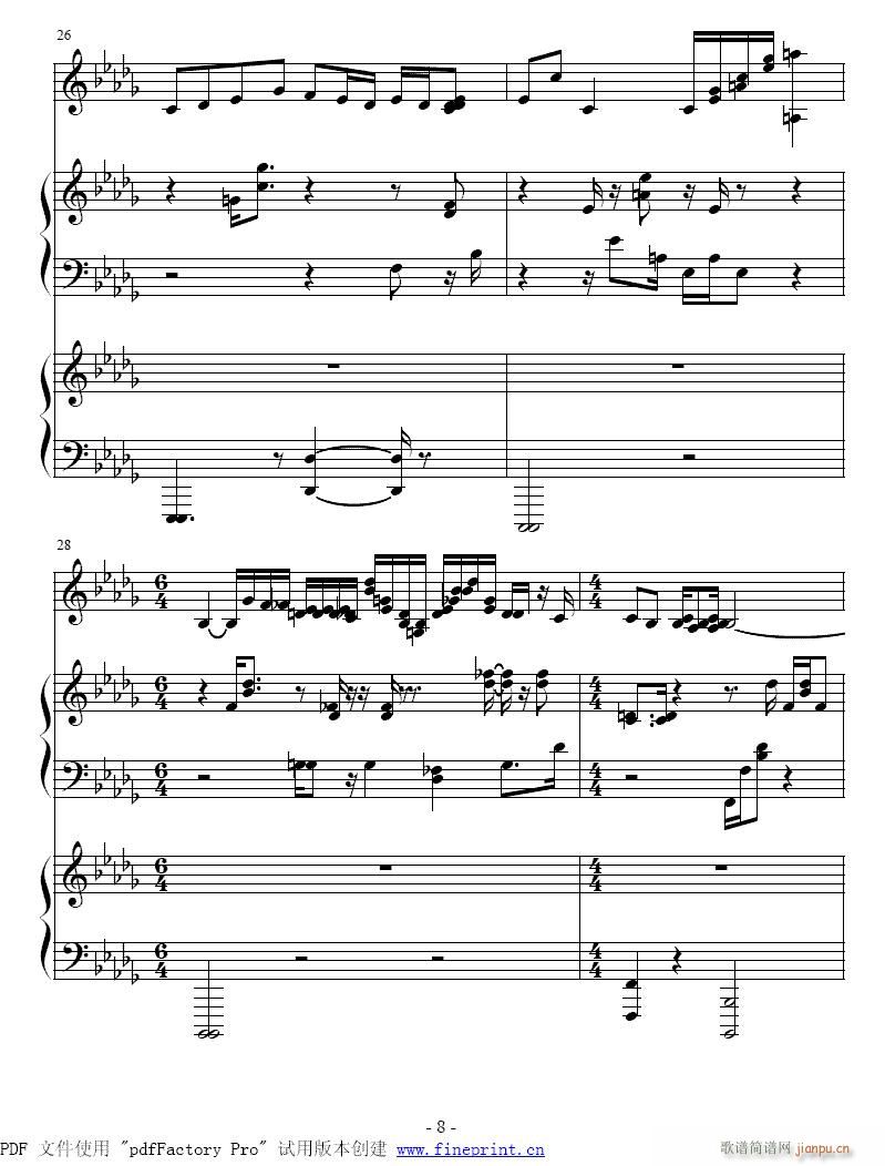 小号-吉普赛之歌1-8(单簧管谱)8