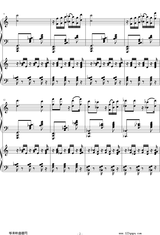 爵士双钢琴奏鸣曲第三乐章-米约 2