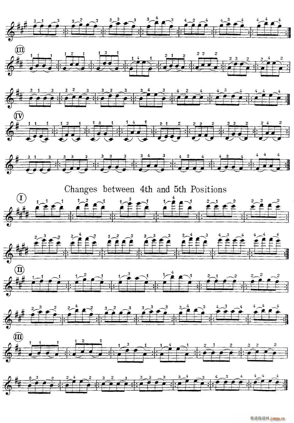 小提琴换把练习曲 第一部分(小提琴谱)7