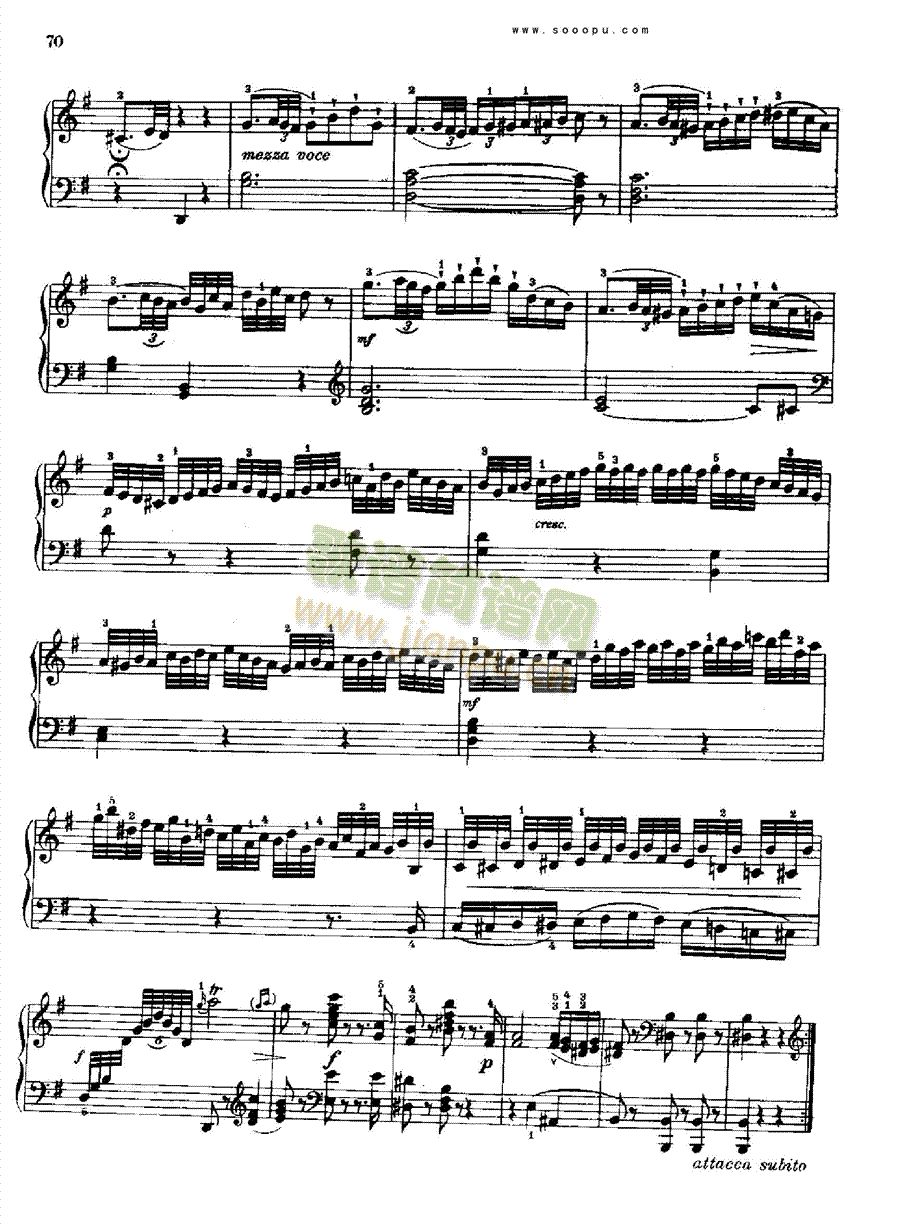 奏鸣曲八1778年出版键盘类钢琴(钢琴谱)7