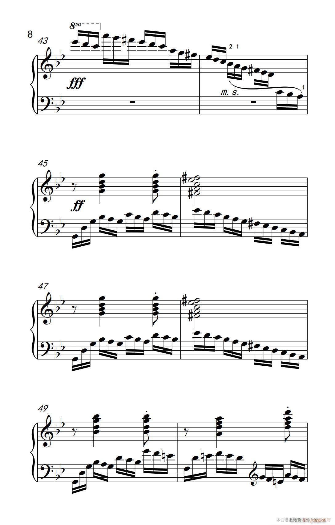第九级3 练习曲 No 2 中央音乐学院 钢琴 业余 考级教程 7 9级(钢琴谱)8