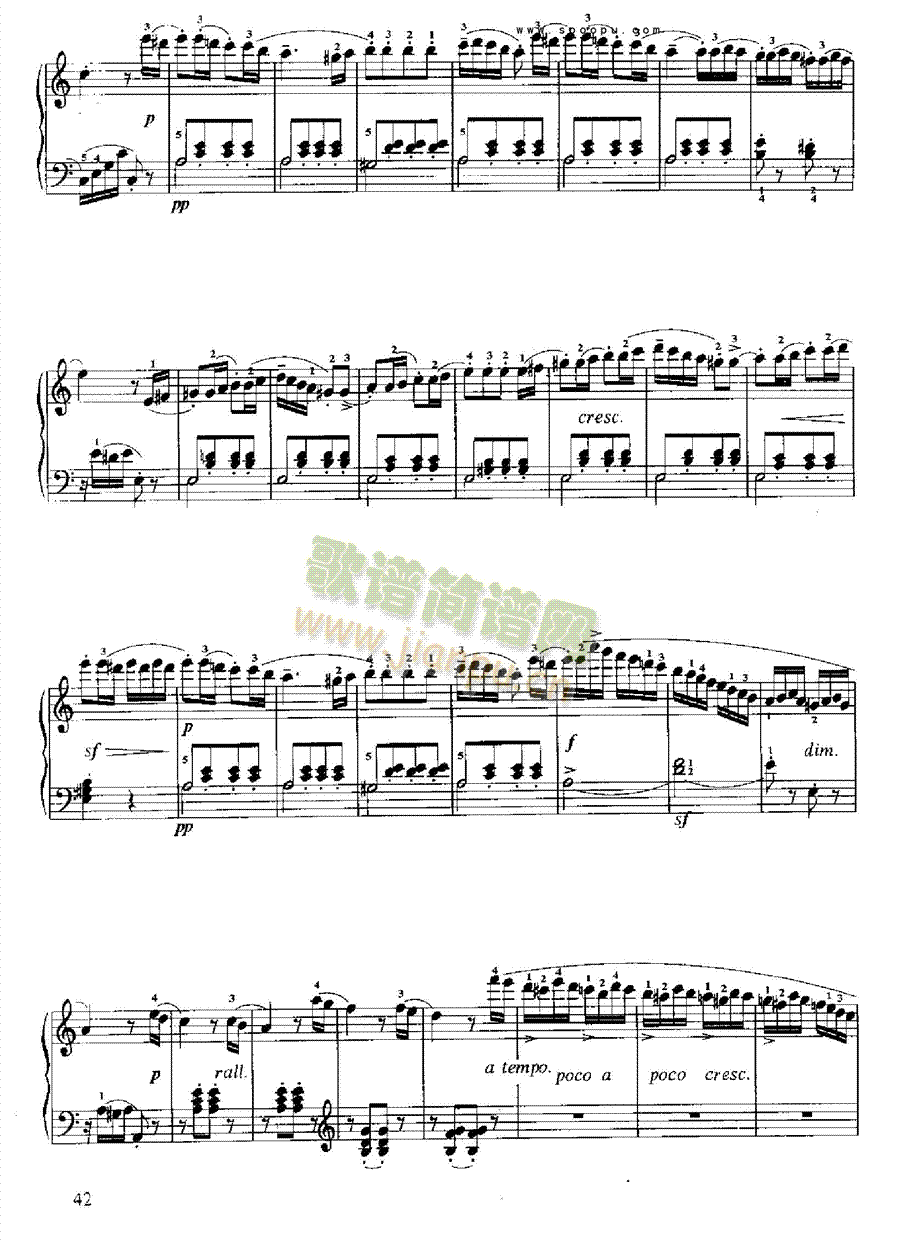 小奏鸣曲键盘类钢琴(钢琴谱)6