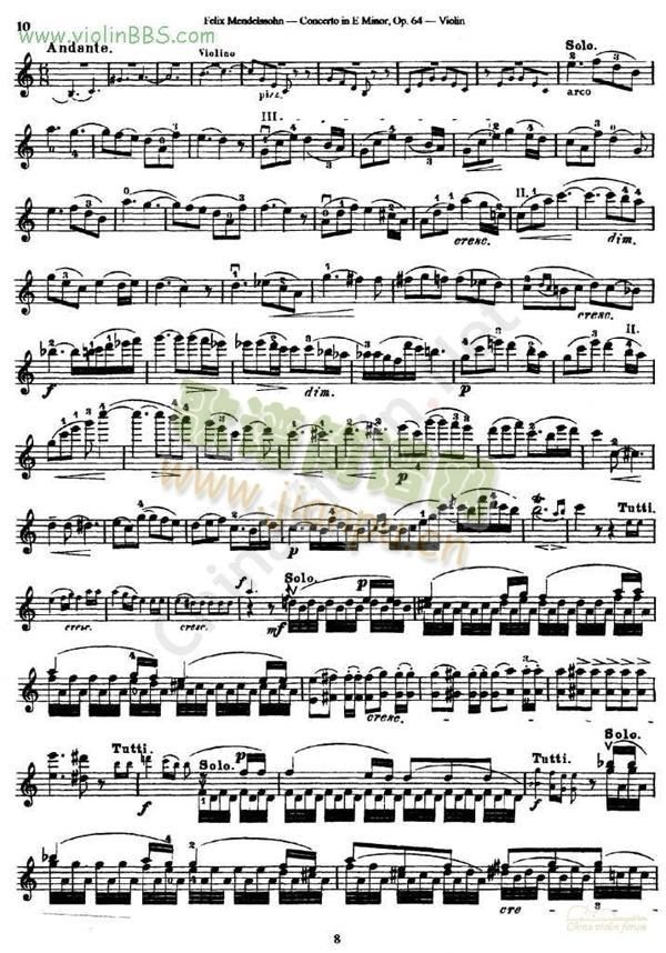 门德尔松Concerto(小提琴谱)1