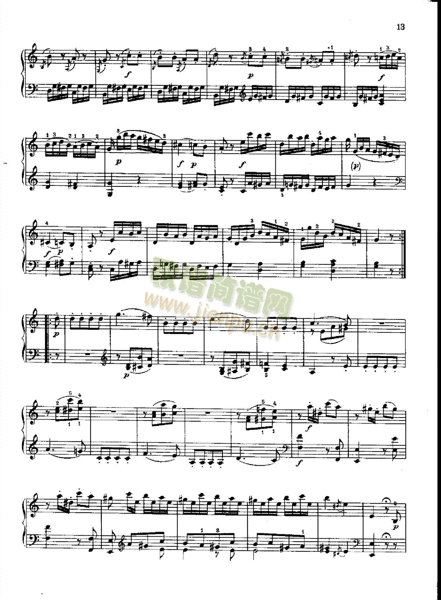 奏鸣曲Nr.279键盘类钢琴(钢琴谱)11