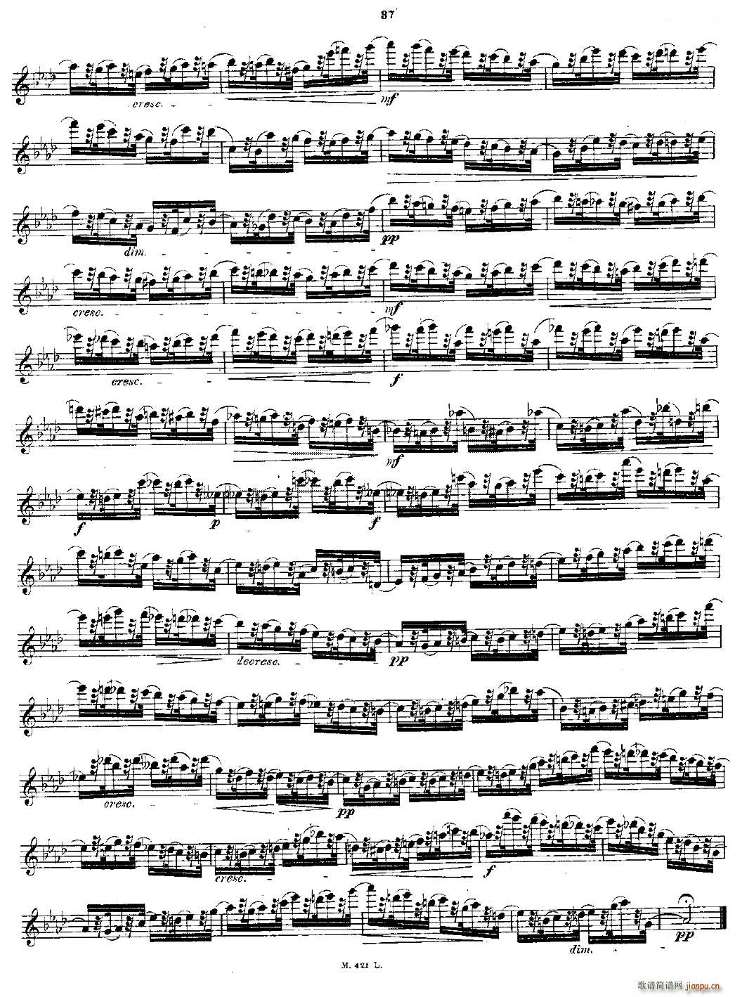 24首长笛练习曲 Op 15 之16 20 铜管(笛箫谱)5