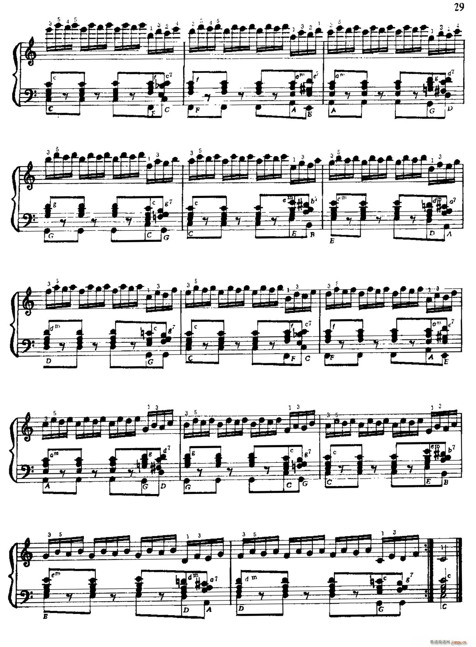 手风琴手指练习 第一部分 21 30(手风琴谱)8