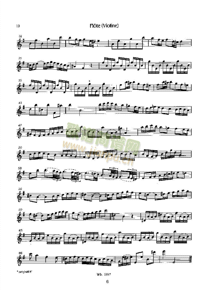 D大调第五奏鸣曲管乐类长笛(其他乐谱)6