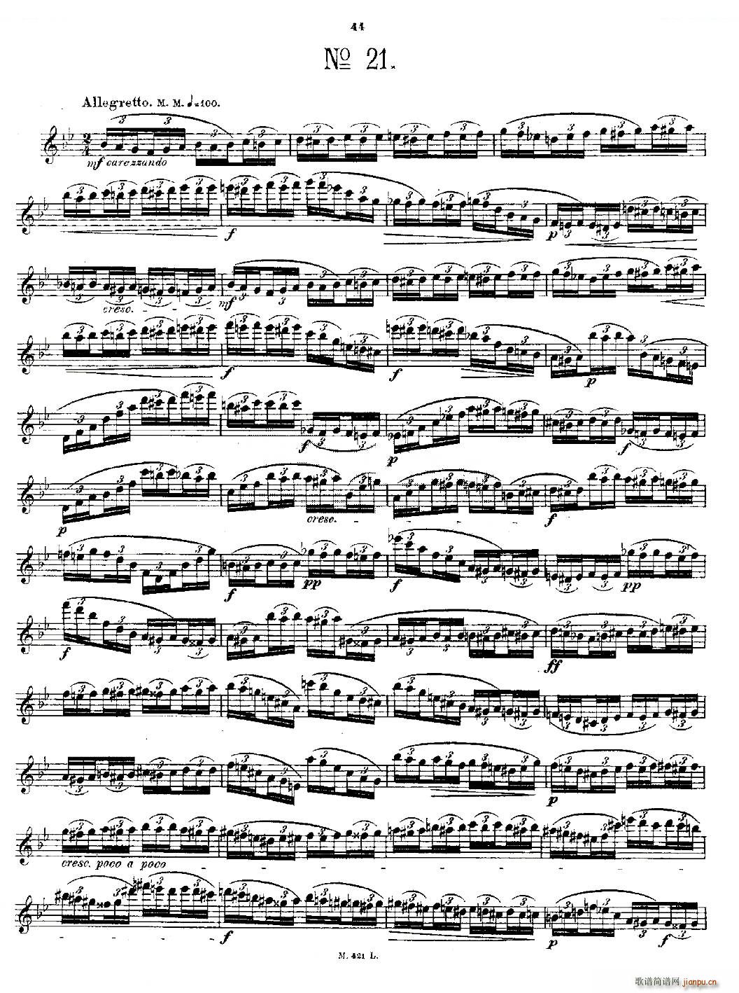 24首长笛练习曲 Op 15 之21 24 铜管 2