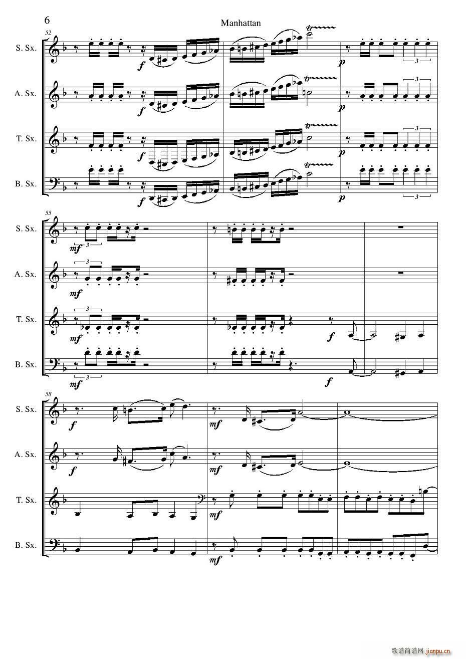 Manhattan score(總譜)6