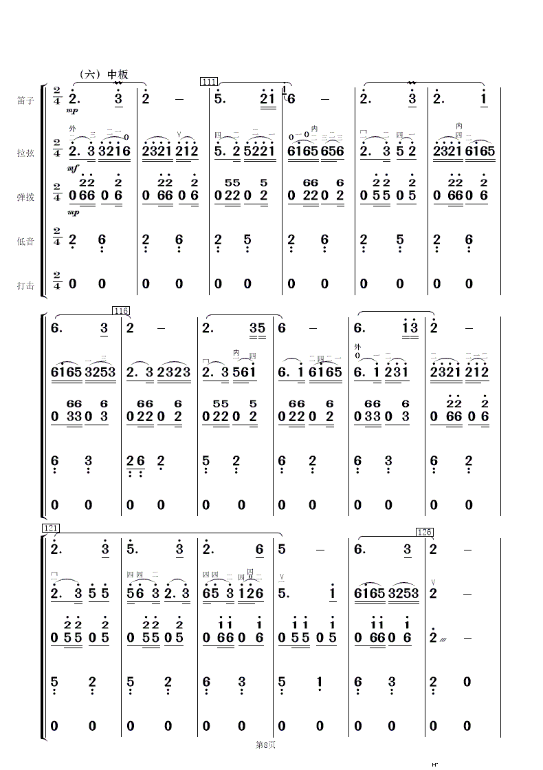 布依山寨庆丰收 民乐合奏(总谱)8