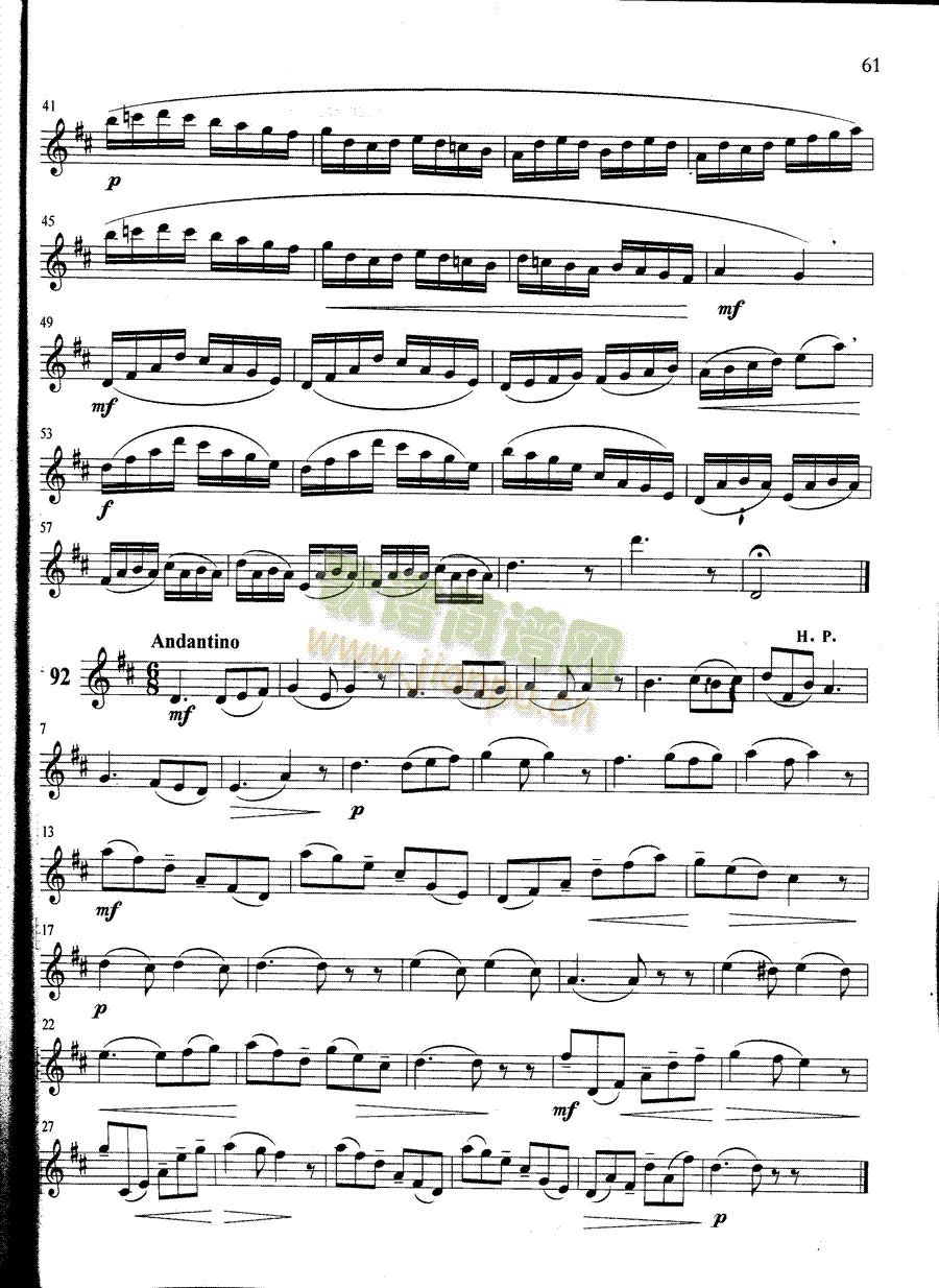 萨克斯管练习曲第100—061页(萨克斯谱)1
