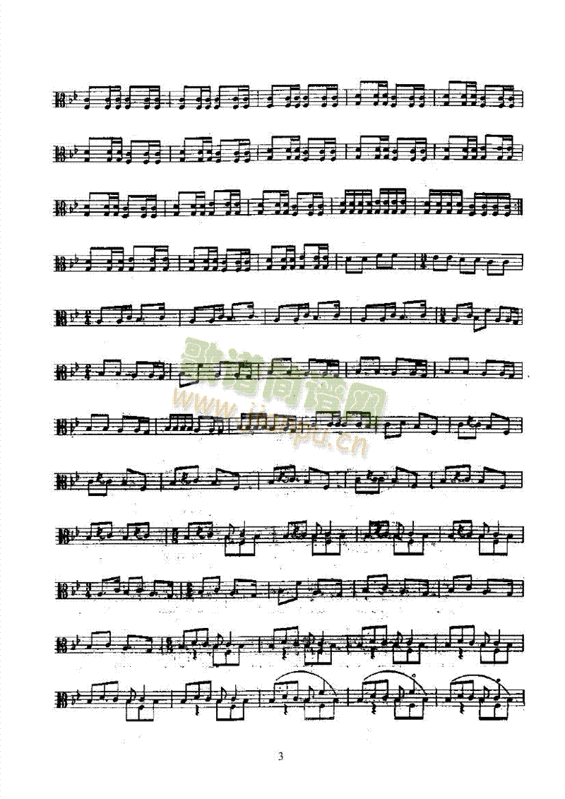 戈壁滩上的花麻雀—考姆孜.民乐类其他乐器(其他乐谱)3