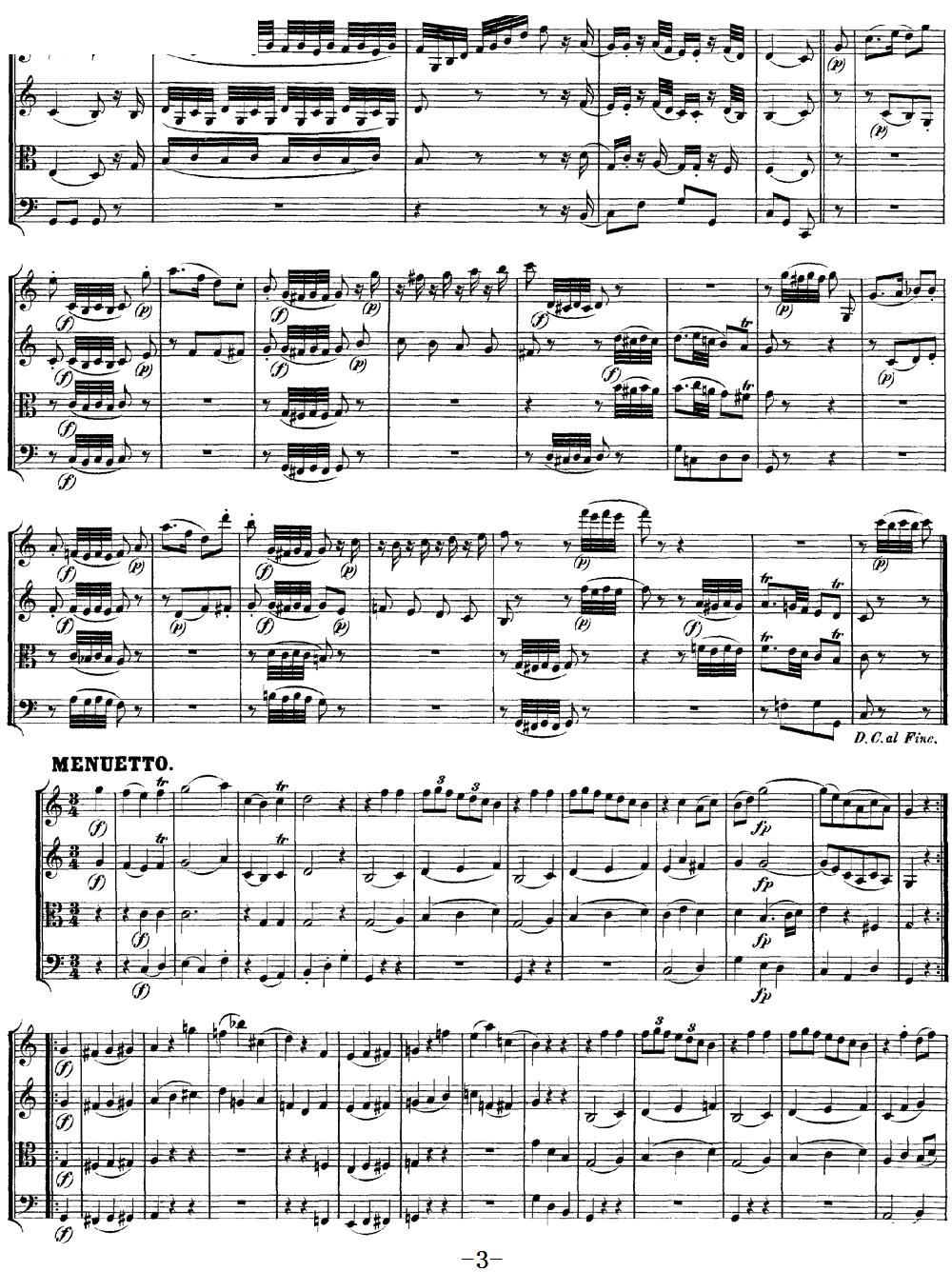 Mozart Quartet No 10 in C Major K 170(总谱)3