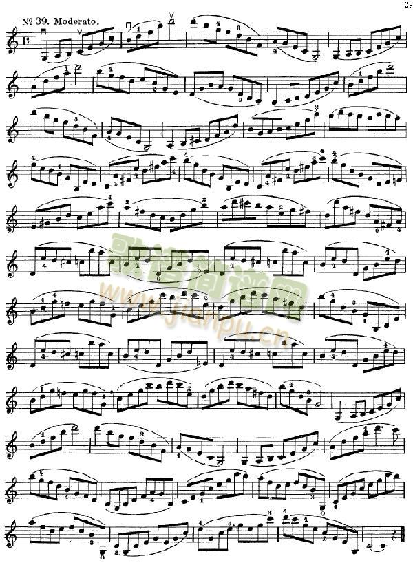 沃尔法特：练习曲60首(小提琴谱)9