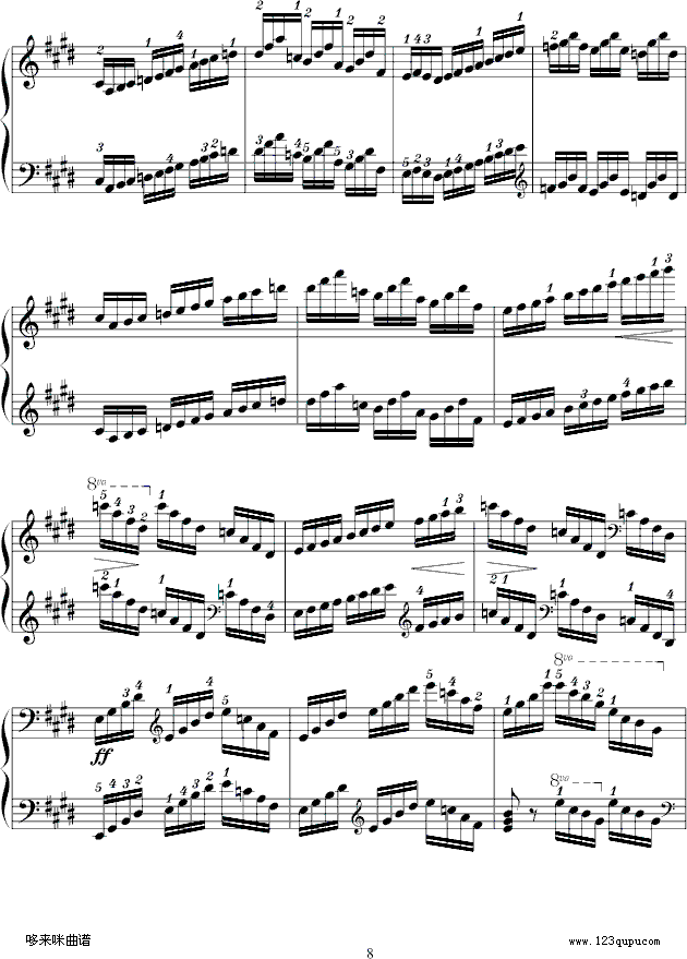 练习曲Op.72No.1-莫什科夫斯基(钢琴谱)8