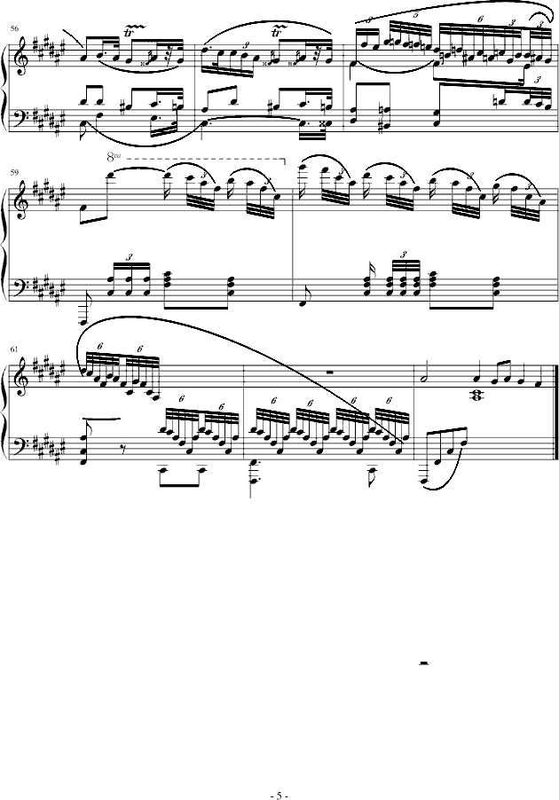 升F大調夜曲(鋼琴譜)5