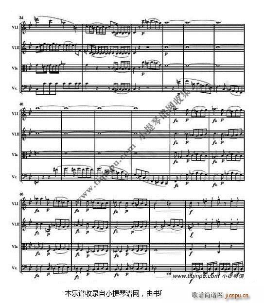 弦乐四重奏 海顿op76 4(总谱)3