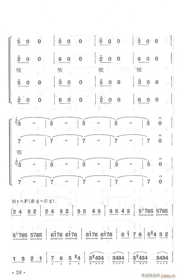 紅軍不怕遠(yuǎn)征難  正版總譜 目錄1-30(總譜)28