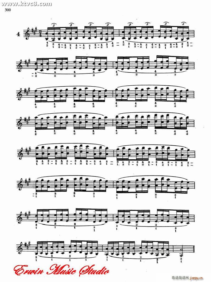 德米特里 康斯坦丁 多尼斯 24条小提琴三度和八度指法高级演练(小提琴谱)11