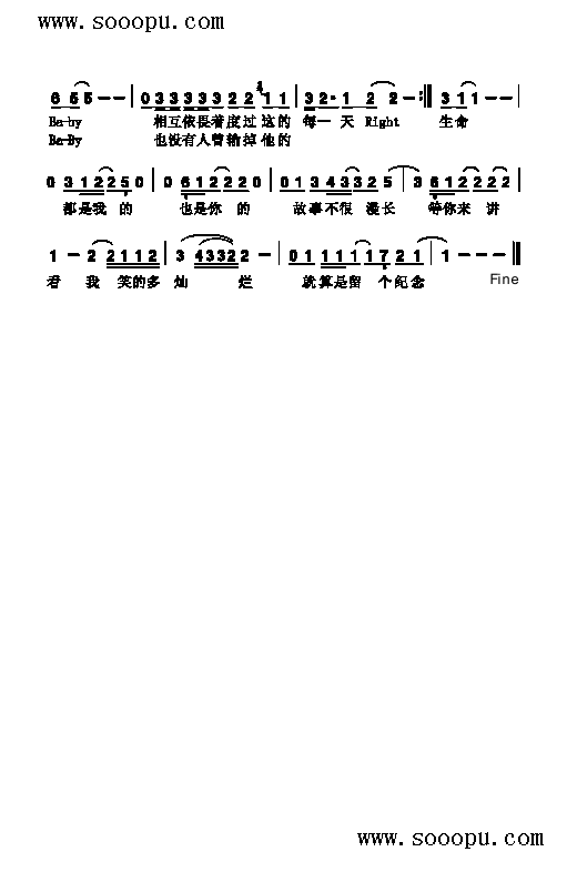 傻子才悲伤歌曲类简谱 2