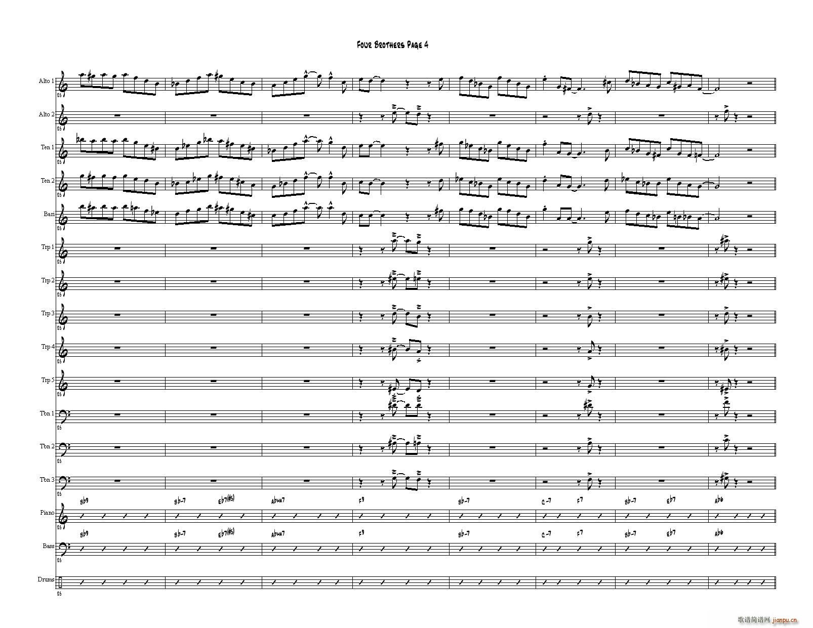 Four Brothers Big Band score 4