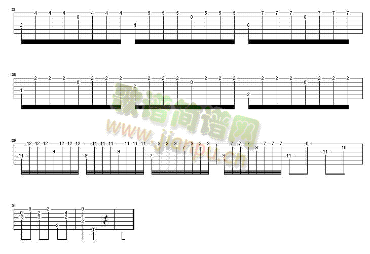 泪-轮指版吉他谱 2