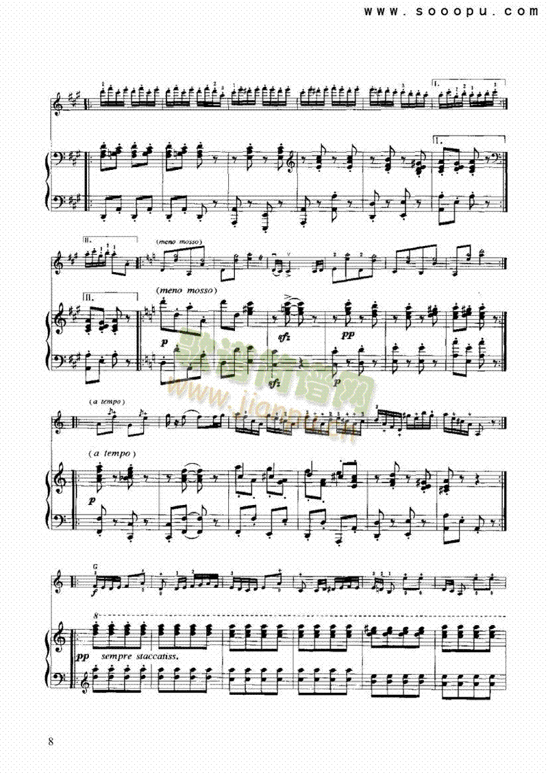 吉普赛之歌弦乐类小提琴(其他乐谱)8