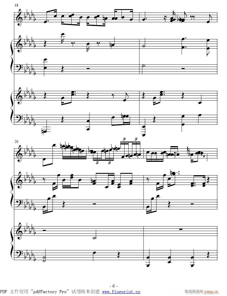 小号-吉普赛之歌1-8(单簧管谱)6